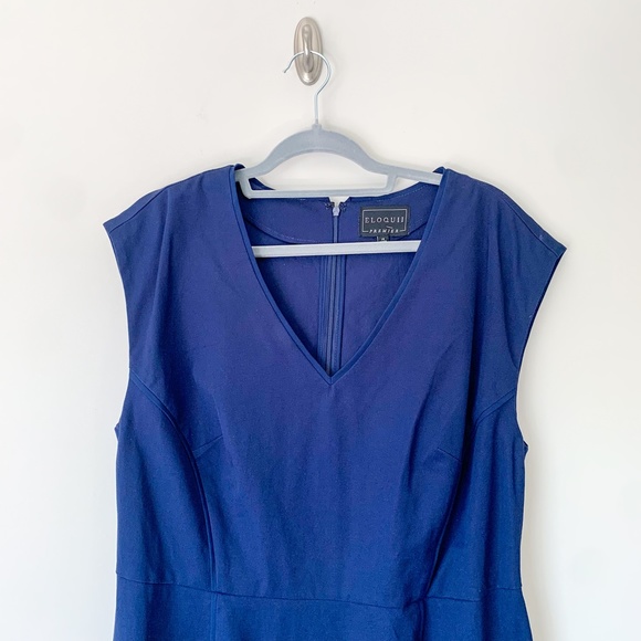 Eloquii Navy Midi Dress - Picture 4 of 8